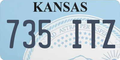 KS license plate 735ITZ