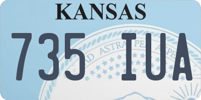 KS license plate 735IUA