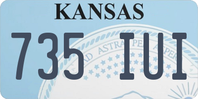 KS license plate 735IUI