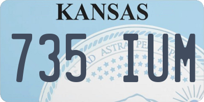 KS license plate 735IUM
