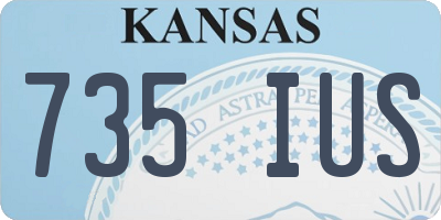 KS license plate 735IUS