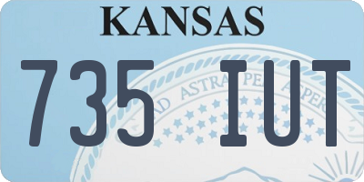 KS license plate 735IUT