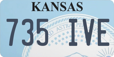 KS license plate 735IVE