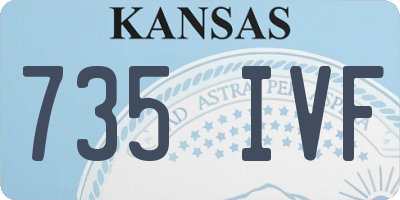 KS license plate 735IVF