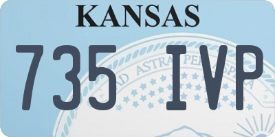 KS license plate 735IVP