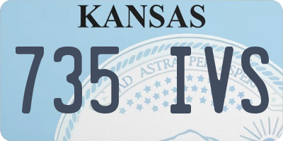 KS license plate 735IVS