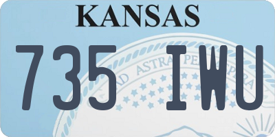 KS license plate 735IWU