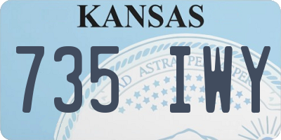 KS license plate 735IWY