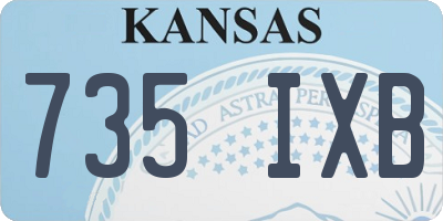 KS license plate 735IXB