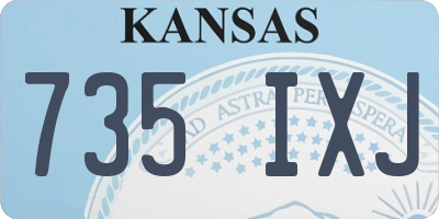 KS license plate 735IXJ