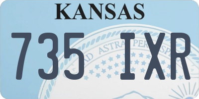 KS license plate 735IXR