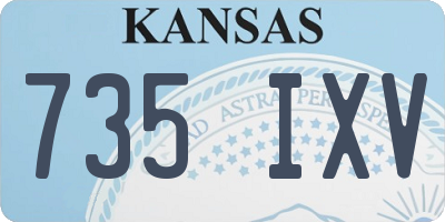KS license plate 735IXV