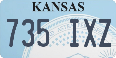 KS license plate 735IXZ