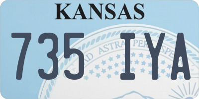 KS license plate 735IYA