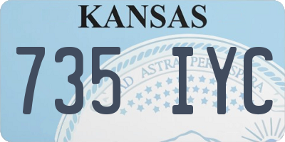 KS license plate 735IYC