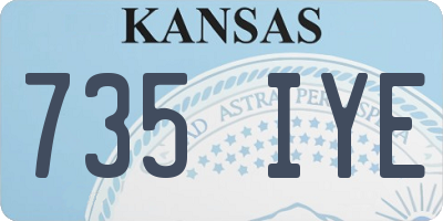 KS license plate 735IYE