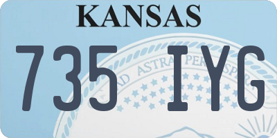 KS license plate 735IYG