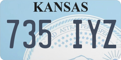 KS license plate 735IYZ