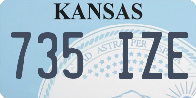KS license plate 735IZE