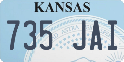 KS license plate 735JAI