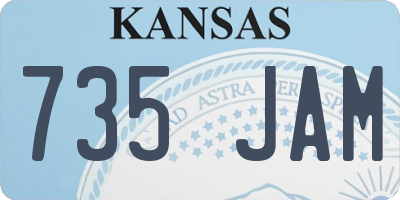 KS license plate 735JAM