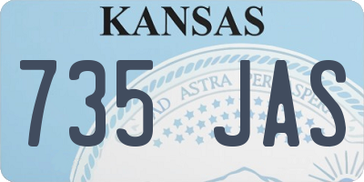 KS license plate 735JAS