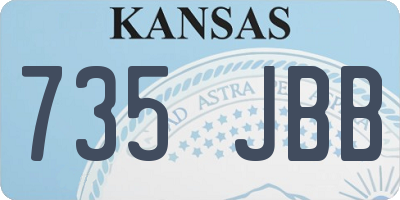KS license plate 735JBB