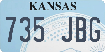 KS license plate 735JBG