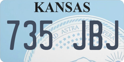KS license plate 735JBJ