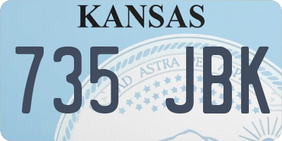 KS license plate 735JBK