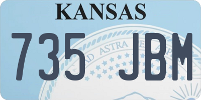 KS license plate 735JBM