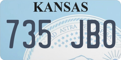 KS license plate 735JBO