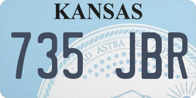 KS license plate 735JBR