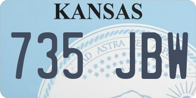 KS license plate 735JBW