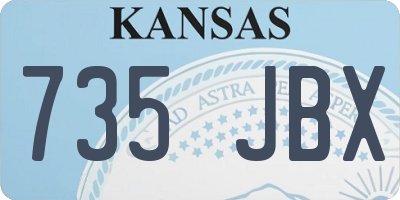 KS license plate 735JBX