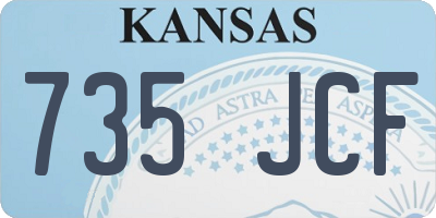 KS license plate 735JCF