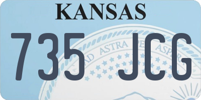 KS license plate 735JCG