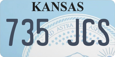 KS license plate 735JCS