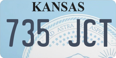 KS license plate 735JCT