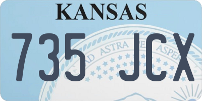 KS license plate 735JCX
