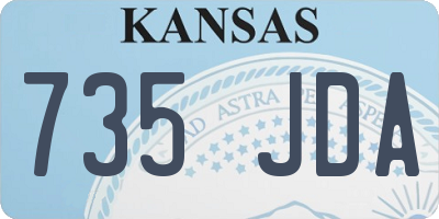 KS license plate 735JDA
