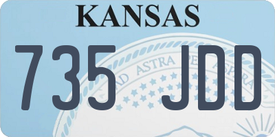 KS license plate 735JDD