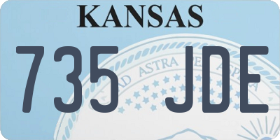 KS license plate 735JDE