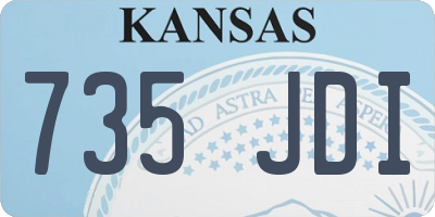 KS license plate 735JDI