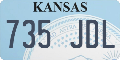 KS license plate 735JDL