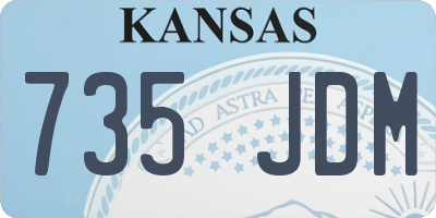 KS license plate 735JDM