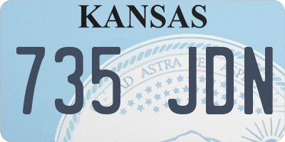 KS license plate 735JDN