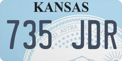 KS license plate 735JDR