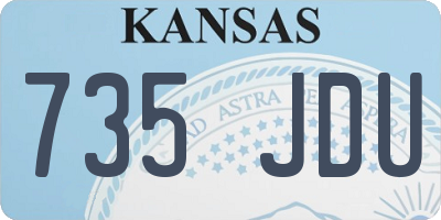 KS license plate 735JDU
