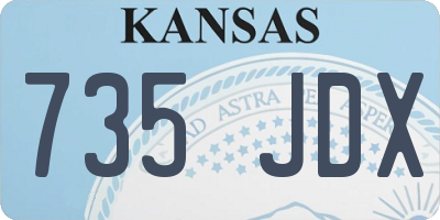 KS license plate 735JDX